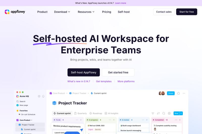 AppFlowy interface preview