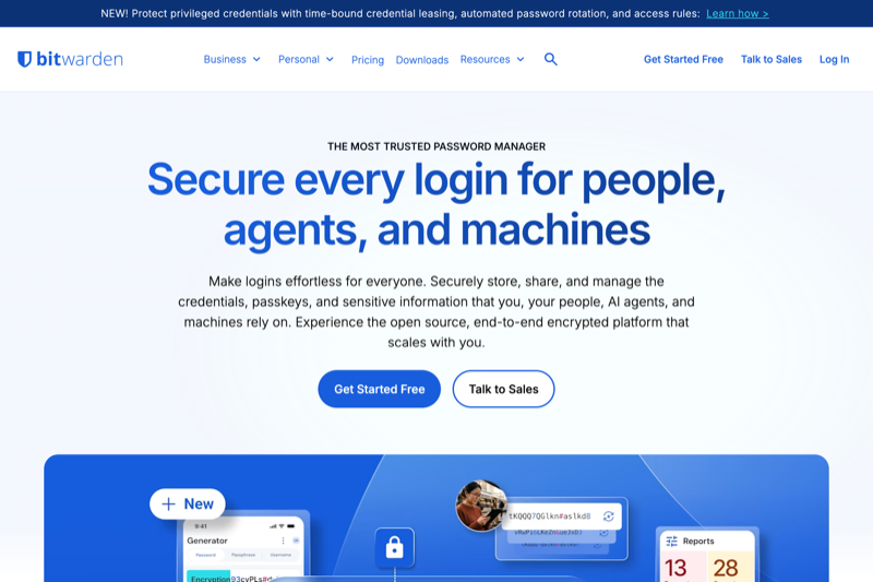 Bitwarden interface preview
