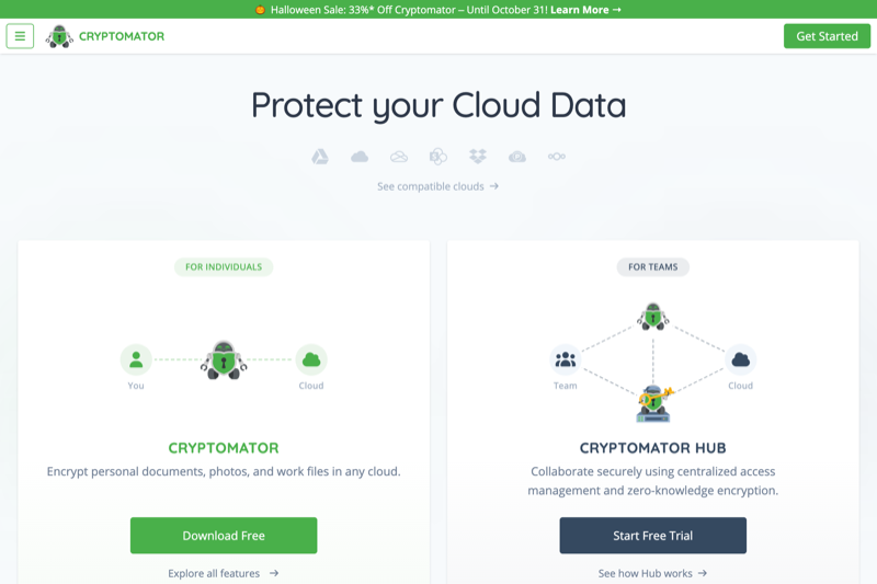 Cryptomator interface preview