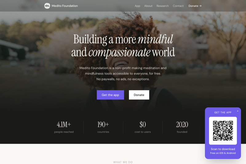 Medito interface preview
