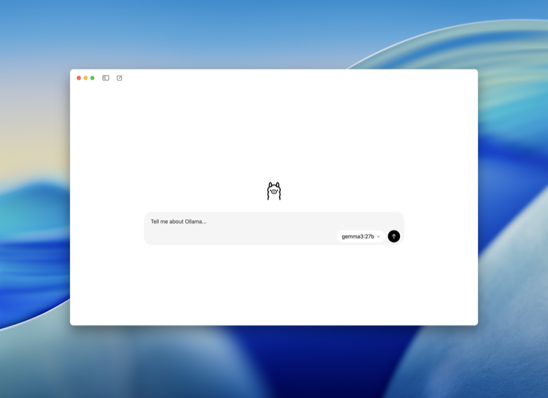 Ollama interface preview